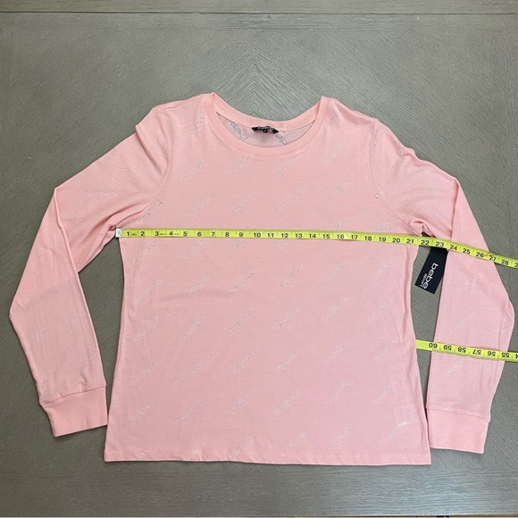 NWT Bebe Sport Burnout Women’s Large Rose Cloud Long Sleeve Tee - Picture 3 of 12